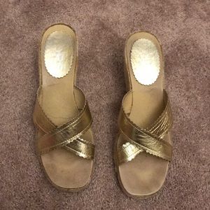 Gold sandals